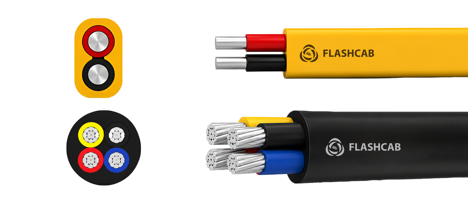 Aluminum Twin and Round Cable